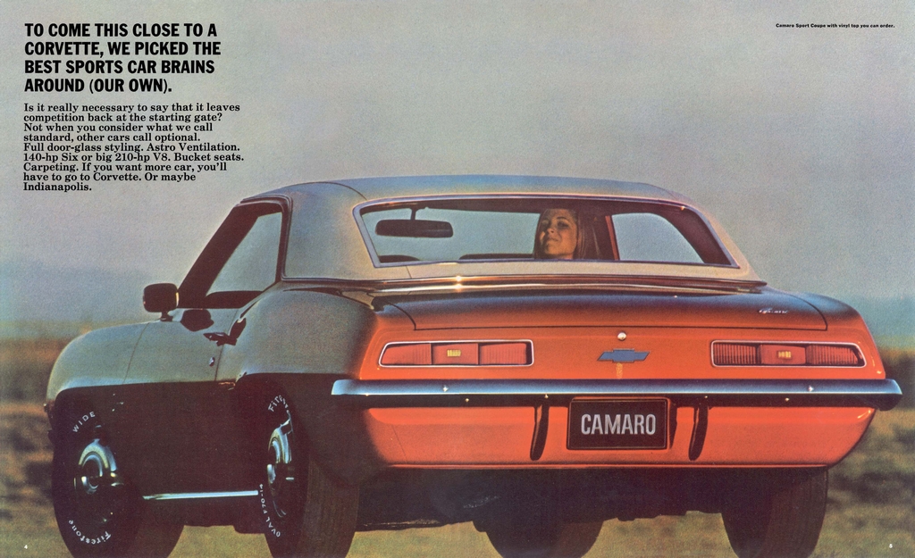 1969 Chev Camaro Prestige Brochure Page 9